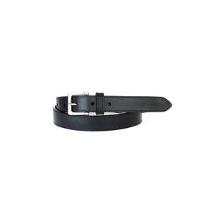NEW BRAVE LEATHER millie leather belt in black/silver